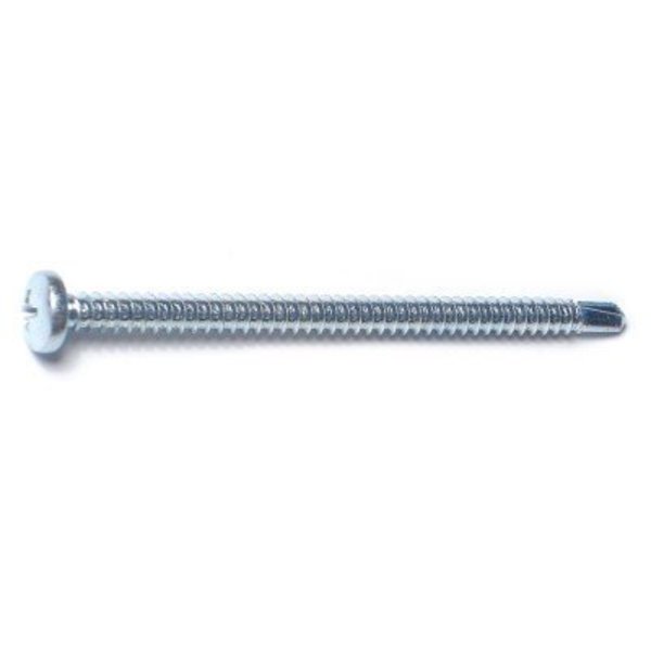 Midwest Fastener Self-Drilling Screw, #10 x 3 in, Zinc Plated Steel Pan Head Phillips Drive, 100 PK 50882